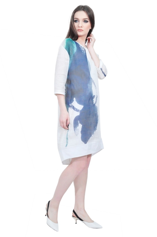 digital printed designer dress